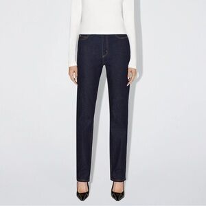 KHY x Natasha Zinko Classic Straight Leg Denim in Dark Wash. Size: 26